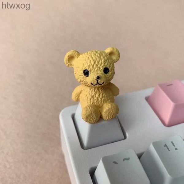 Tastaturen MiFuny Cute Bear Tastenkappen DIY Tastaturkappe OEM Profil Mädchen Cartoon Anime Tastenkappen für mechanische Tastatur Geschenke YQ240123