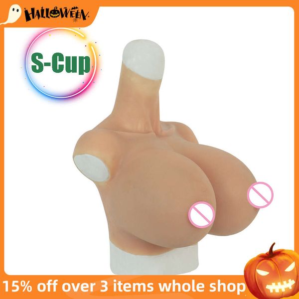 Acessórios de traje shemale grande feminino cosplay s copo falso enorme sexy peitos forma de mama de silicone para crossdressers travestismo dragqueen