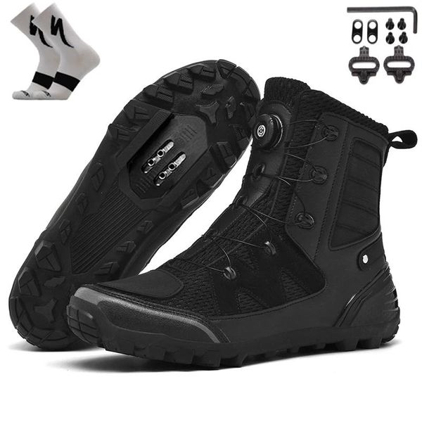 Calçados JC1011 Mens MTB Sapatos Mountain Grand Road Sneakers Hightop Black Black Breathable Ciclismo Sapatos SPD Cleats Winter Wear 3950