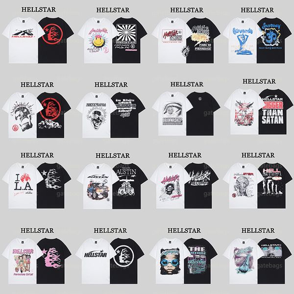 Chemise Hellstar Hellstar Designer Tshirt Tee Hommes Femmes T-shirts Graphique Tee Hipster Tissu Lavé Street Graffiti Lettrage Feuille Hommes Plus Taille SMLXL2XL3XL