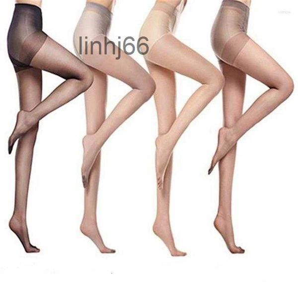 Meias meias mulheres 1 par super elástico meias mágicas náilon meia-calça sexy pernas magras collants anti gancho meia de seda pantys medias qkmz