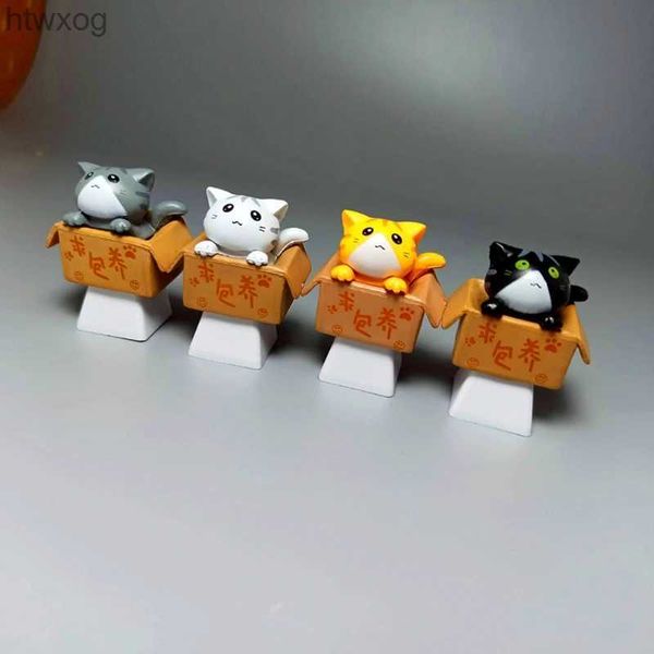 Tastaturen 1PC PBT Custom Cartoon Anime Cat Keycap Bottom Backlit Keycaps OEM-Profil für DIY mechanische Tastatur Kindergeschenke YQ240123