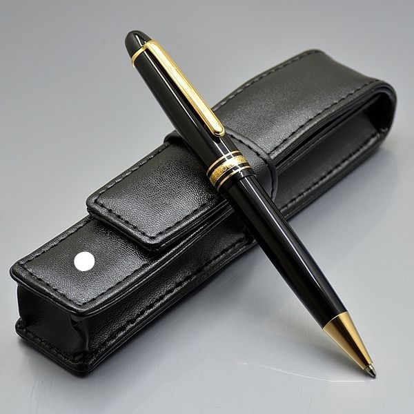 Yüksek kaliteli siyah reçine 163 Silindir top kalemi / tükenmez kalem / çeşme kalemi okulu ofis kırtasiye iş top kalemleri isteğe bağlı kalem çantası yaz