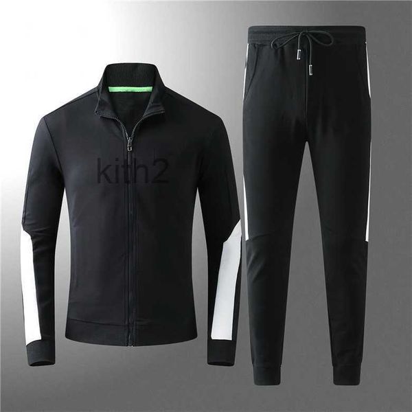 Deutsche Marke Herbst Herren Trainingsanzüge Luxus Hugo Jacke Anzug Stehkragen Einfarbig Pullover Große Größe Baumwolle Herren Designer 2P61