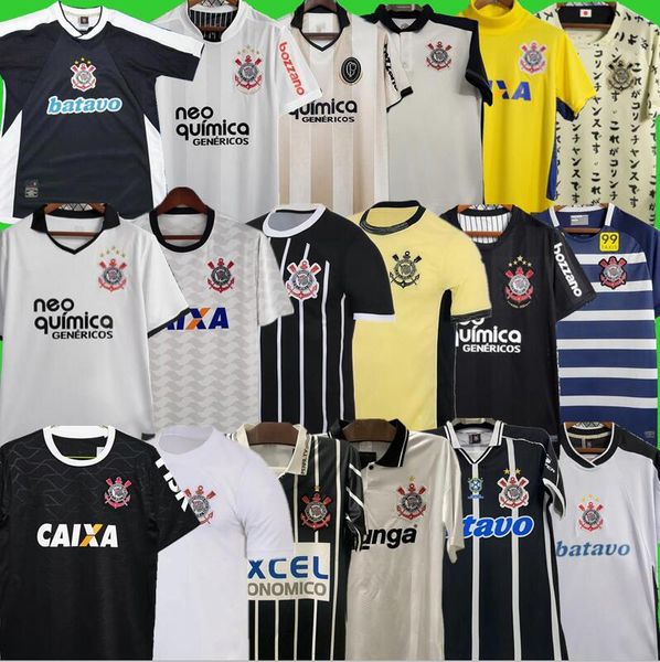 Corinthian Soccer Jerseys 23/24 GABRIEL 00 01 08 09 10 11 12 14 15 16 18 19 22 23 PAULINHO Fußballtrikot Herren Retro 97 99 00 09 10 11 12 14 Ronaldo Vierter 100. Jahrgang