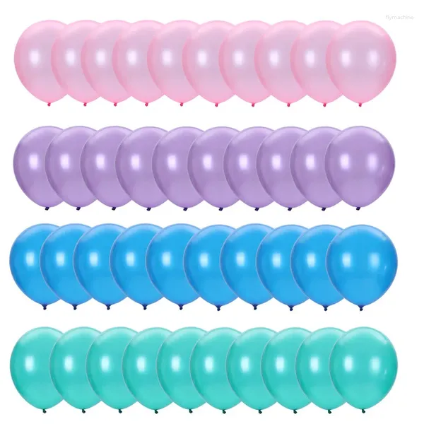 Partydekoration 12 Zoll Latexballon-Set Rosa Blau Schwarz Rot Lila Geburtstagsballons 40 Stück