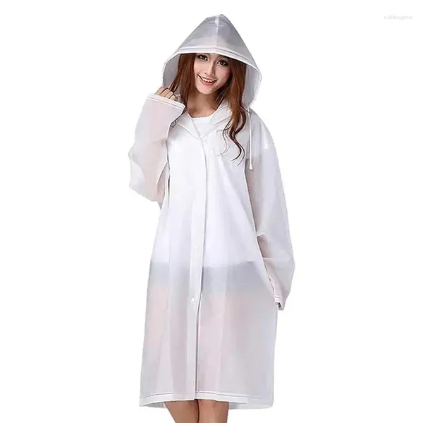 Regenmäntel Erwachsene Lange Karte Stil EVA Undurchlässiger Wasserdichter Regenmantel Männer Frauen Reisen Mit Kapuze Beam Port Poncho Outdoor