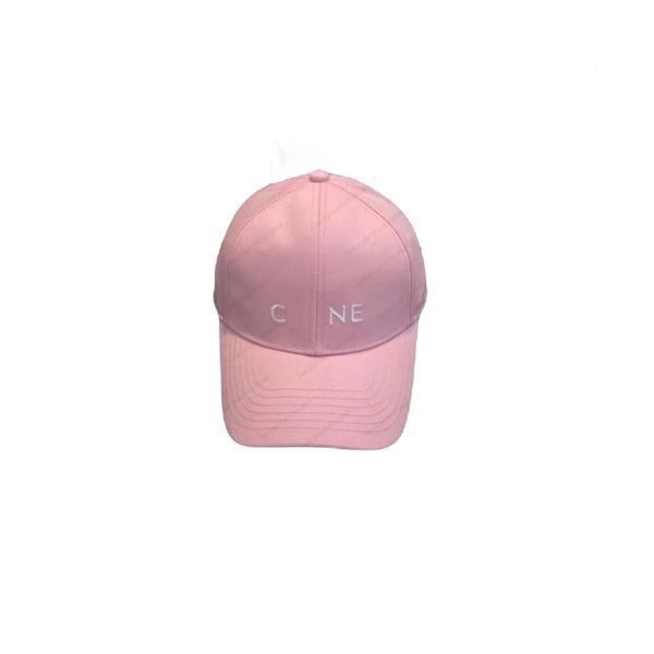 Ballkappen Pink Canvas Baseballhut Herren Designer Cap Mode Womens Baseball Caps Anpassung Hut Weißer Brief Summer Snapback Sunshade Sport Stickerei Strand Luxushut