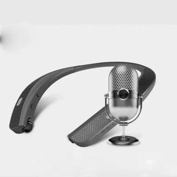 Headsets Neue HBS-W120 Bluetooth-Kopfhörer Leichtes Stereo-Nackenbügel-Funk-Headset mit Lautsprecher für Sportübungen Spielanruf J240123