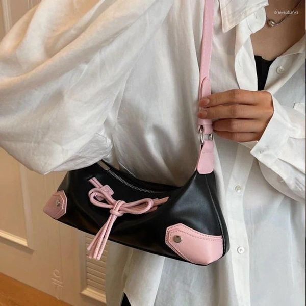 Abendtaschen Y2K Fliege Niedliche kleine Corssbody für Frauen Dame Koreanische Mode Weibliche PU Leder Umhängetasche 2024 Trend Handtaschen Splitter