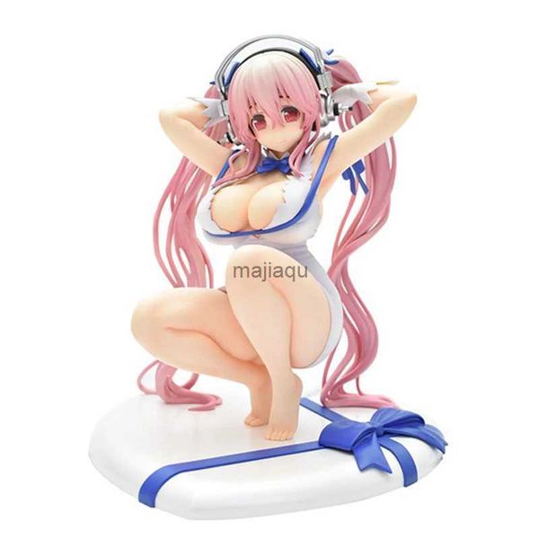 Figuras de brinquedo de ação 17 CM Sexy Anime SUPERSONICO Figura de ação Sexy Bikini Sonico Squat Modelo PVC Gift Doll Collection Brinquedos de decoração estática