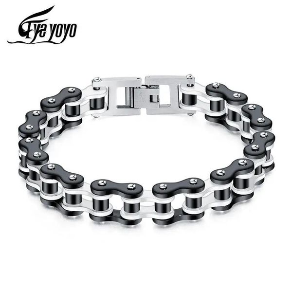 Bracelets eyeyeyoyo bicicleta titânio aço personalidade de camada única esportes de motocicletas acessórios de pulseira masculinos da moda Várias cores