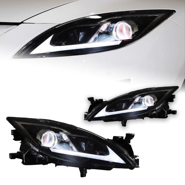 Faro a LED per Mazda 6 ATENZA Fari 2009-20 16 Angel Eye Bi LED Segnale Luci diurne Accessorio