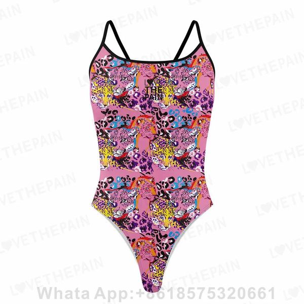 Wear Love The Pain Einteiliger Badeanzug 2023 Damen Onepiece Athletic Bademode Pro Training Race Bademode Monokini Strand Badeanzug