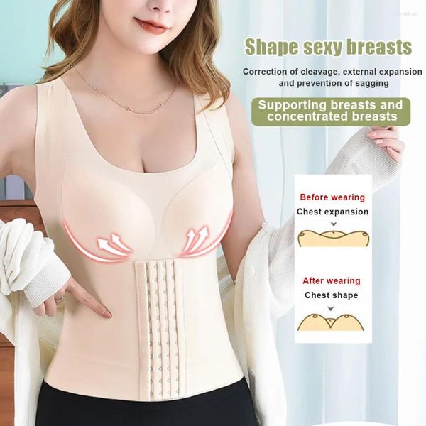 Kemerler Kadınlar Shapewear Yastıklı Karın Kontrol Tankı Top Korse Zayıflama Kefsir Kılıf Vücut Düzenleyici Sütyen Durum Düzeltici Sıkıştırma Yeleği