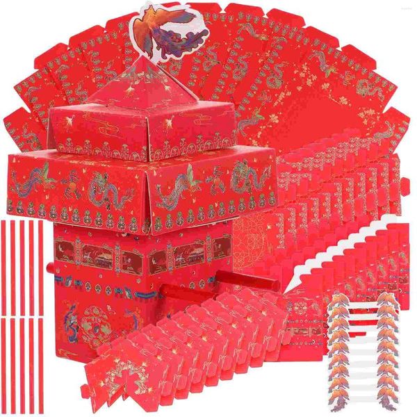 Подарочная упаковка, 25 шт., коробка для хранения конфет, свадебная упаковка, контейнер в китайском стиле