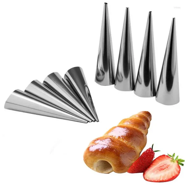 Backenwerkzeuge 5/10 Stück konische Rohrkegelrollenformen Spirale Croissantsformen Creme Hornform Gebäckform Keksdessert Küchenset