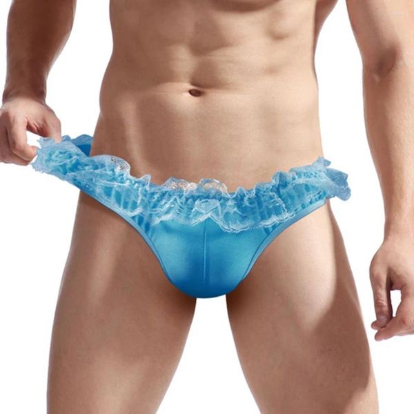 Underpants G-String Underwear Nylon Calcinha Bolsa Sexy Cor Sólida T Back Thong Bikini Respirável Home