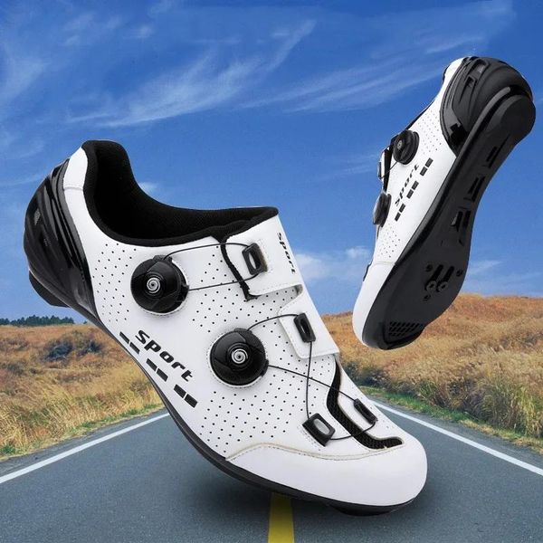 Ayakkabı bisiklet ayakkabıları mtb karbon erkekler hız bisiklet spor ayakkabı düz selflowing spd cleats yol bisiklet ayakkabıları kadınlar yarışır Sapatilha Ciclismo