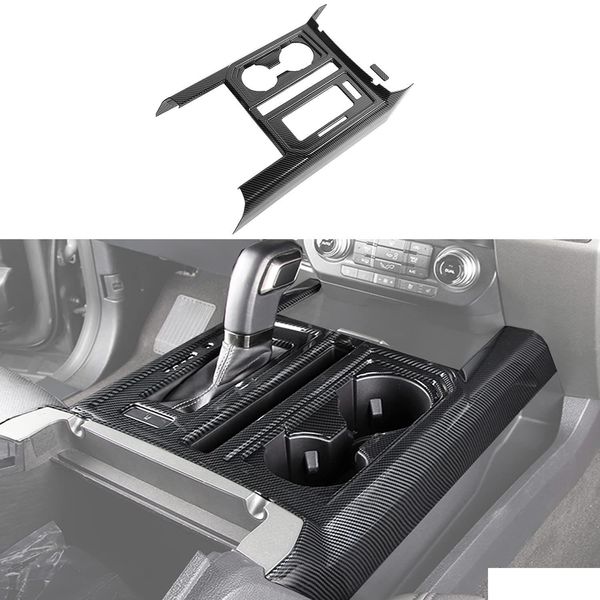 Altri accessori interni per F150 Abs Console centrale in fibra di carbonio Portabicchieri cambio Trim Ford Drop Delivery Automobiles Motorcyc Dhltx