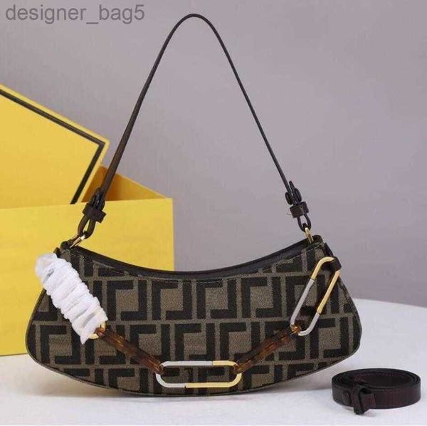 10A Top Quality Swing Bolsa de Couro Preto Baguette Sacos de Ombro Oval F OLock Corrente de Tartaruga Couro Genuíno Luxurys Designerhandbag Bolsa Carteira Bolsa