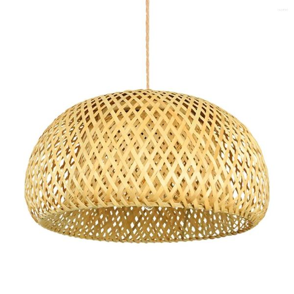 Pendelleuchten Bambus Rattan Lampenschirm Vintage Shades Schlafzimmer Versorgung für Tisch Decke Wand Ersatz Innenlichtabdeckung