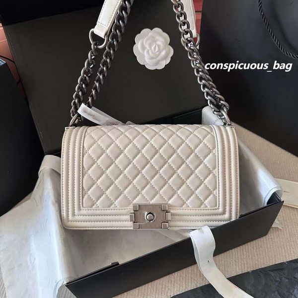 Luxuoso bolsa de ombro diamante treliça designer qualidade superior boca capa saco mulher moda bolsa couro crossbody sacos corrente