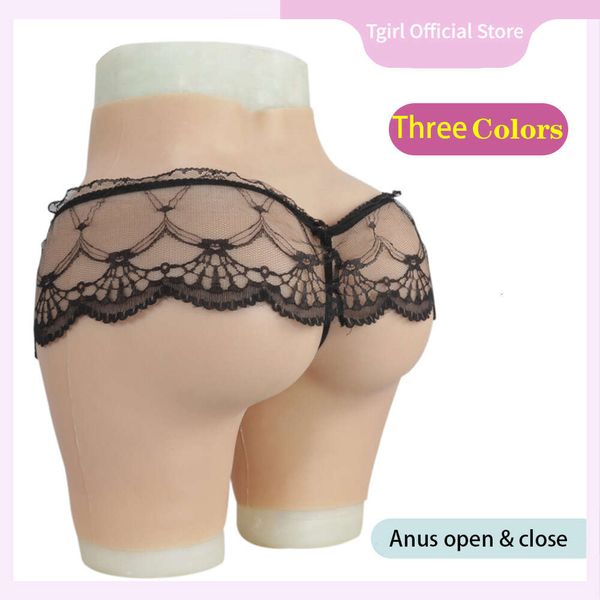 Accessori per costumi Mutandine per la vagina dell'anca in silicone con culo finto Cosplay Biancheria intima sexy per donna africana per Crossdresser Transgender Shemale Drag Queen