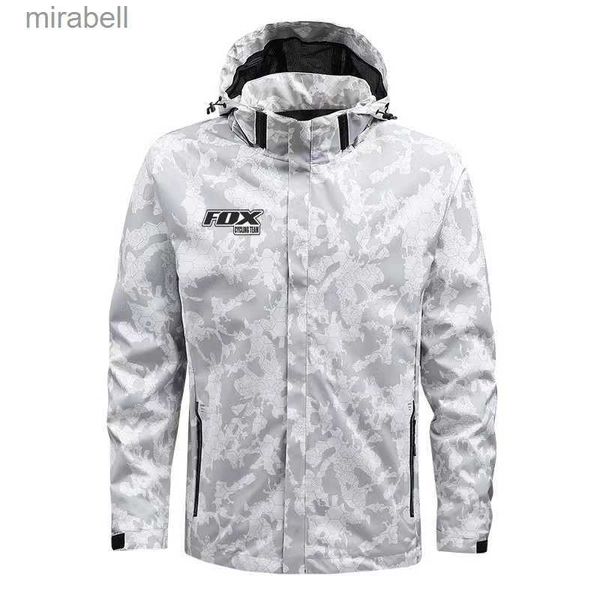 Kadın Ceketleri Yeni Fox Bisiklet Takımı Hoodie Giyim Rüzgar Geçirmez Su Geçirmez MTB Bisiklet Ceket Motokros Erkekler Rüzgar Derbezi Yokuş Yokuşuk Bisiklet Kat YQ240123