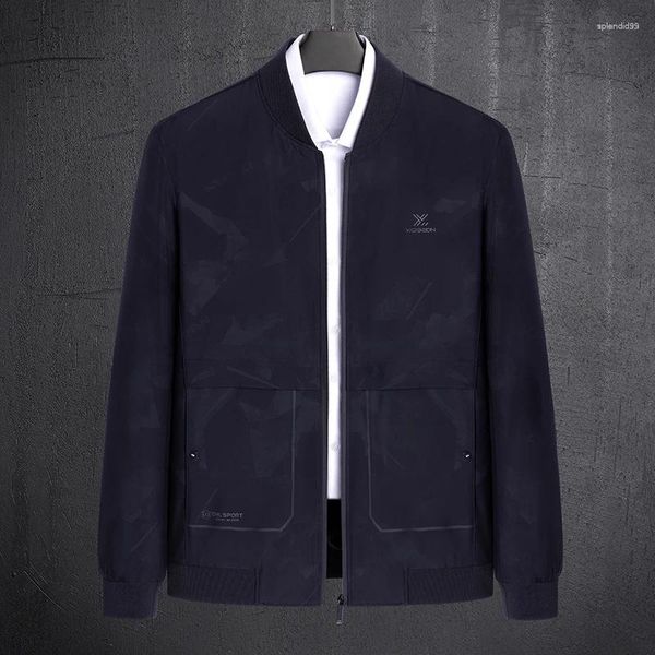 Jaquetas masculinas respirável confortável jaqueta moda estilo casual parkas gola resistente ao vento roupas de alta qualidade zíper outwear