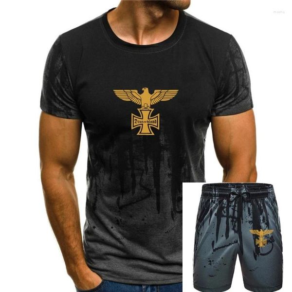 Tute da uomo 2024 T-shirt da uomo estiva Reichsadler Wehrmacht Deutschland Hooligans Ultras 1