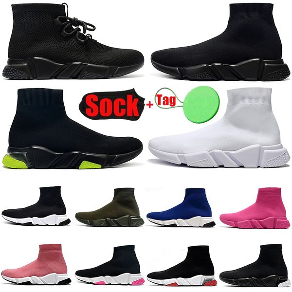 2024 Designer Sock Sapatos Triplo Preto Branco Oreo Cinza Malha Meias Botas Treinadores para Homens Mulheres Caminhando Trabalhar Clássico Luxo Paris Ankle Sneakers