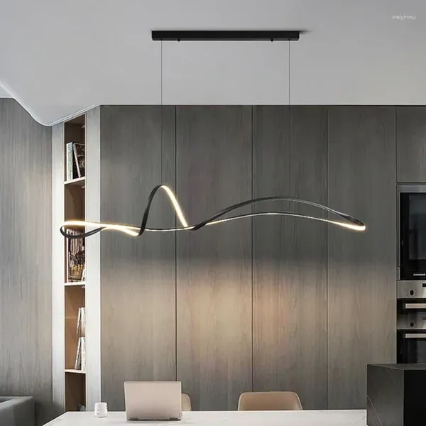 Lampade a sospensione Luci a LED minimaliste noediche per tavolo da pranzo Decorazioni per soggiorno Lampadari a soffitto in oro Dine Lampadari per interni Apparecchio per interni