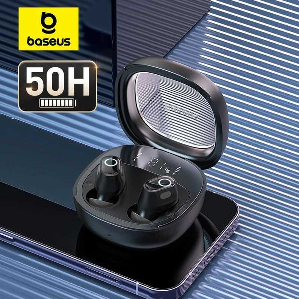 Auricolari per cellulare Baseus WM02 Plus Auricolari wireless TWS Cuffie Bluetooth 5.3Abbigliamento comodo50 ore di lunga durata della batteriaDisplay digitale LED J240123