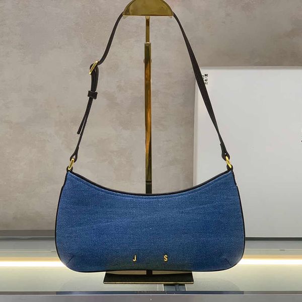 French Niche Design Designer-Unterarmtasche, Premium-Qualität, Denim, Schulter-Hobo-Taschen, Bisou-Leder-Jac-Tasche, Hochzeits-Achseltasche, Unterarmtasche für Damen, 231215/240115