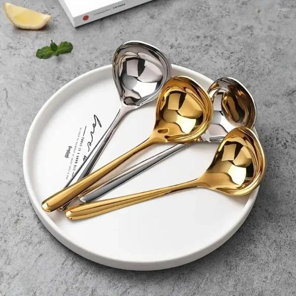 Spoons 304 Stainless Steel Pot Spoon Creative Long Handle Thicken Soup Ladle Korean Cooking Utensils Home