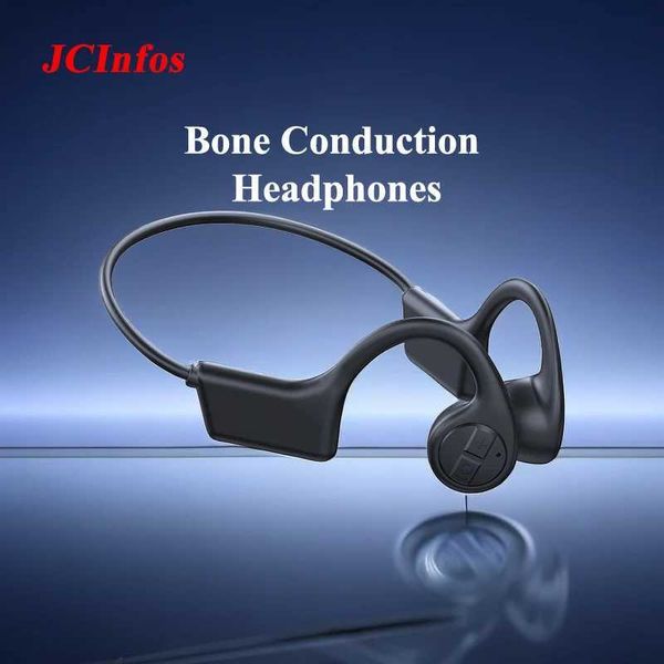 Headsets Knochenleitung Bluetooth-Kopfhörer Wireless IPX55 Musik Laufen Sport HiFi-Headsets für Smartphone Ohrbügel-Ohrhörer Schwarzes Mikrofon J240123