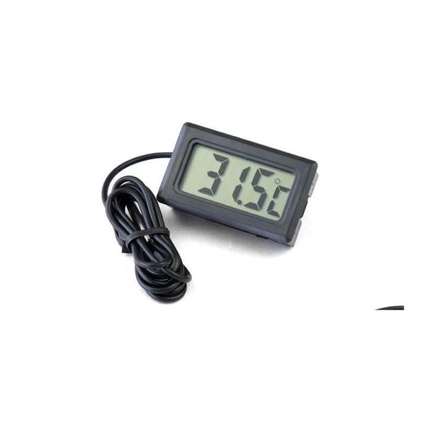 Andere Mess- und Analyseinstrumente Großhandel Professinal Mini Digital LCD Sonde Aquarium Kühlschrank Zer Thermometer Thermograph Tem Dhfbt