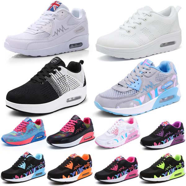 Laufschuhe für Damen, dreifach schwarz, rosa, lila, Sport-Sneaker, bequeme Schnürschuhe, leichte Sportschuhe, Outdoor-Sneaker