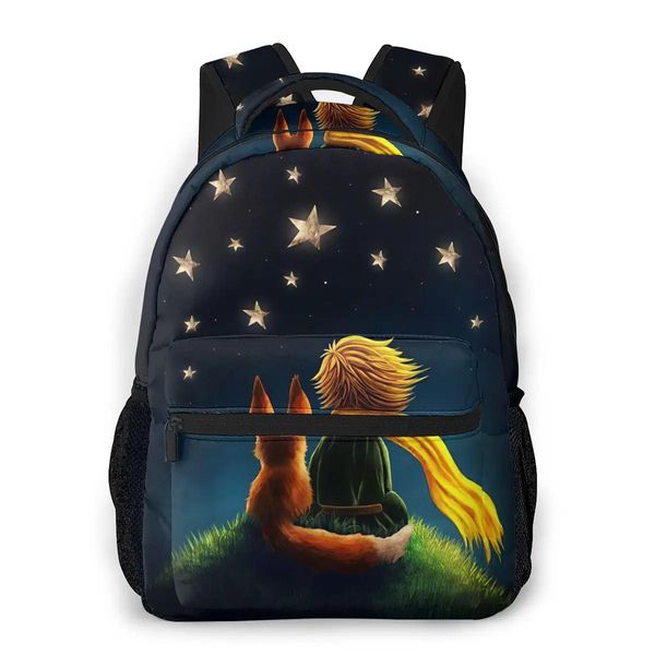 Сумки Рюкзак «Маленький принц» для девочек и мальчиков, дорожный рюкзак, школьная сумка для подростков