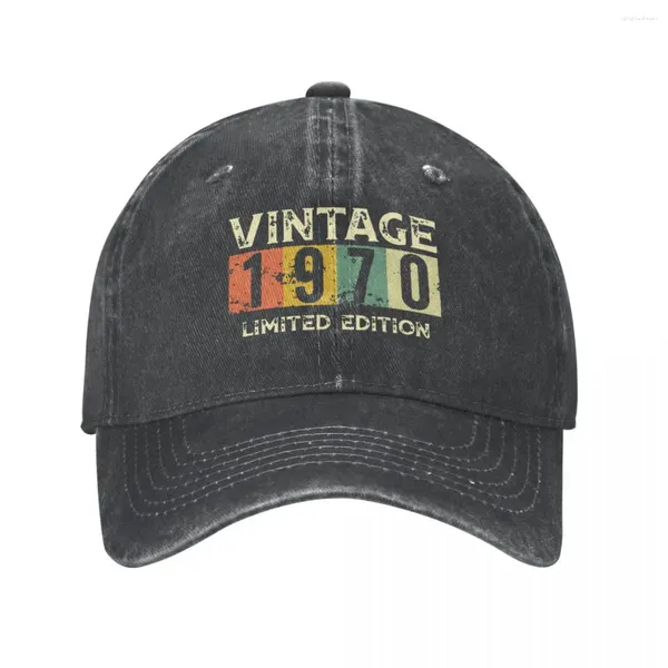 Бейсбольные кепки, винтажная бейсболка 1970 года, ограниченный выпуск, потертые головные уборы, подарок на годовщину, шапки с регулируемой посадкой для активного отдыха