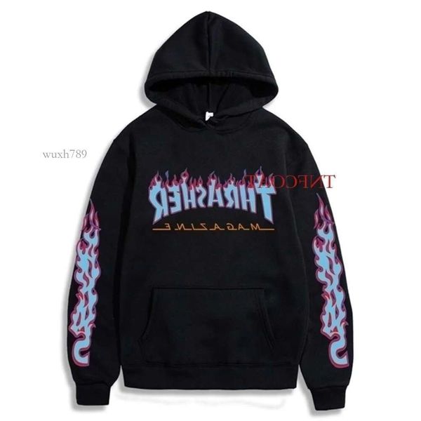 Herren European American Brand Thrashes Print Hoodies Menwomen Street Paar Lässige Hip Hop Pullover Sweatshirts Tops Günstig