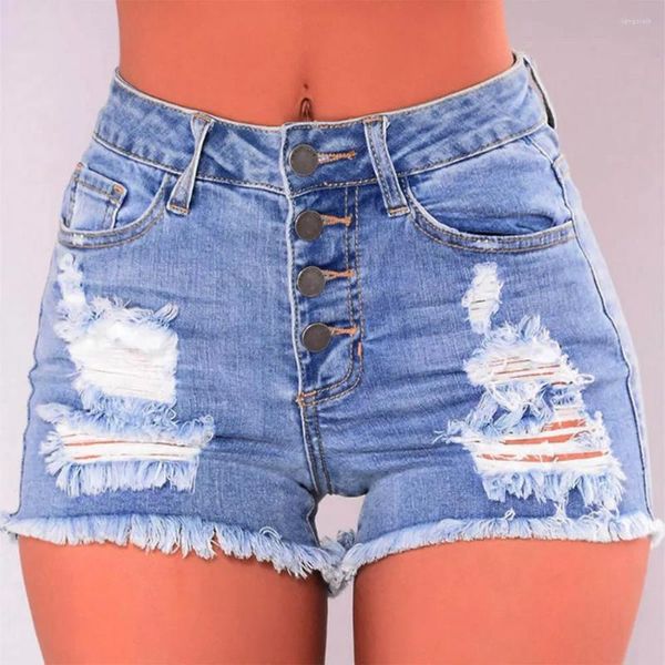 Kadın Şortları Kadın Moda Yaz Yüksek Belli Denim Kot pantolon Kısa Femme Sıska Slim