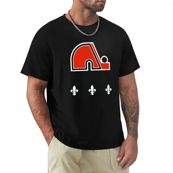 Polos pour hommes Vintage Québec Hockey - Rétro Nordiques T-shirt Court Vêtements esthétiques Séchage rapide Hommes T-shirt