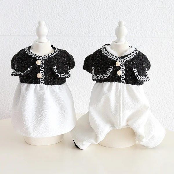 Vestuário para cães Pet Woolen Casal Outfit Vestido Quatro Pernas Calças Outono e Inverno Outer Set Casaco Roupas de Cachorrinho