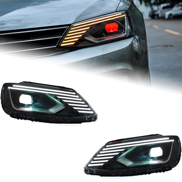 Modello di auto Lampada frontale per VW Jetta 2011-20 18 Jetta Gli LED Faro Versione Europa Segnale diurno Gruppo ottico anteriore