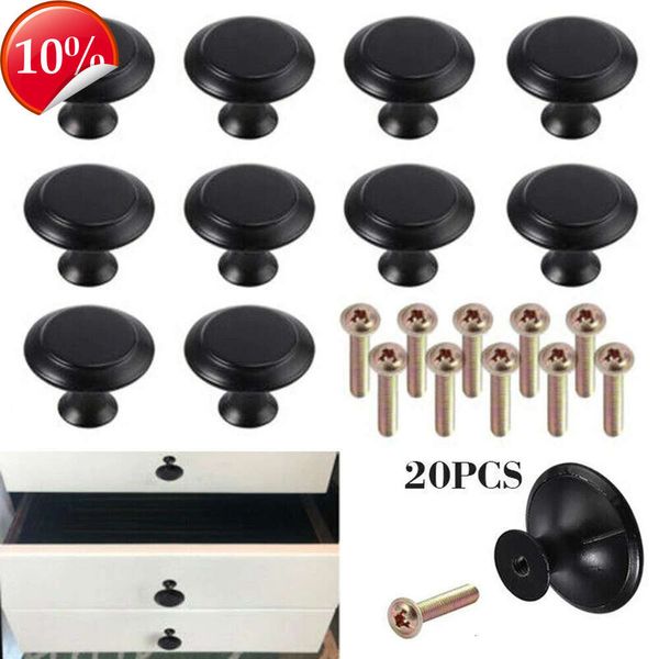 Nuovo 20 pz Maniglie Dei Cassetti Cabinet Tira Armadio Cassetto Manopole Armadio Cucina Guardaroba Maniglie Nero Ferramenta Per Porte Per Mobili