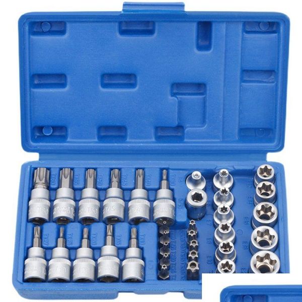 Handwerkzeuge Torx Star Socket Set Bit Männlich Weiblich E-Buchsen mit Werkzeug KI Externes Drehmoment Motorreparatur Drop Lieferung Automobile Motor DHNKT