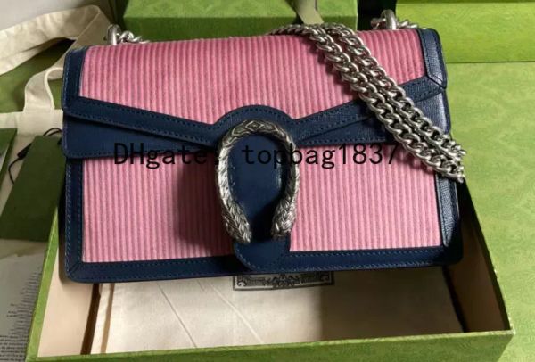 Designer-Tasche Cord, farblich passende Luxus-Handtasche, Flip-Bag, modisches Canvas-Leinen-Rindsleder 400249, Metallschnalle, breiter Schultergurt, Größe: 28 x 17,9 cm, mit Box