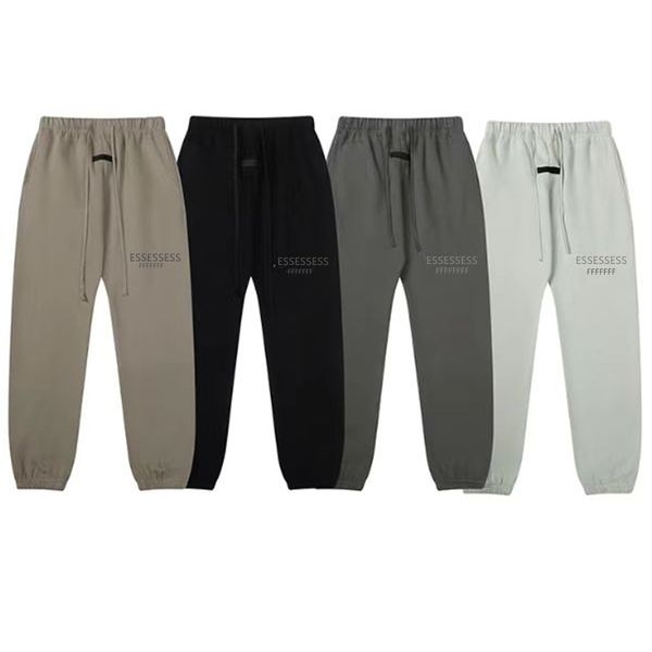 Essentialspants pantaloni della tuta firmati pantaloni da uomo donna pantaloni pantaloni larghi vestibilità jet nero coulisse allungate orlo elastico alla caviglia tasche con cuciture laterali pantalone della tuta XL